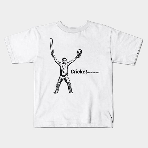 Cricket Victory Kids T-Shirt by Whatastory